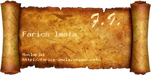 Farics Imola névjegykártya